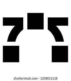 Drone camera glyph icon