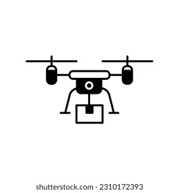Drone camera  Glyph Vector Icon that can easily edit or modify


