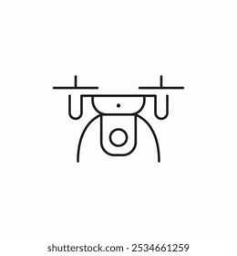 Vector de signo de icono de cámara de dron