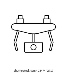 Drone, camera icon. Simple line, outline vector elements of cinematography icons for ui and ux, website or mobile application