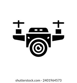 drone camera icon. vector glyph icon for your website, mobile, presentation, and logo design.