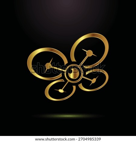 Drone with camera logo design a symbol of modern technology and advanced surveillance capabilities concept