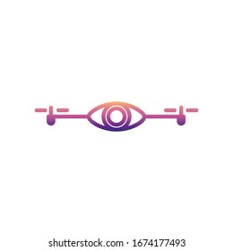 drone with camera nolan icon. Simple thin line, outline vector of Drones icons for ui and ux, website or mobile application