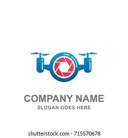 Drone Camera Photography Technology Logo Vector Icon