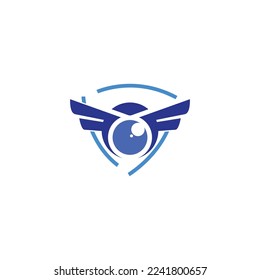 Drone camera security logo design