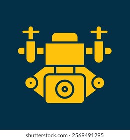 Drone camera trendy artwork ravishing abstract vector illustration colorful valuable design.eps