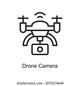 Drone Camera Trendy icon isolated on white and blank background for your design