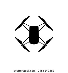 Drone Camera or UAV Silhouette, Flat Style, Can use for Art Illustration, Apps, Website, Pictogram, Logo Gram, or Graphic Design Element. Vector Illustration 