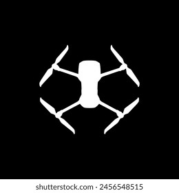 Drone Camera or UAV Silhouette, Flat Style, Can use for Art Illustration, Apps, Website, Pictogram, Logo Gram, or Graphic Design Element. Vector Illustration 