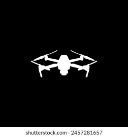Drone Camera or UAV Silhouette, Flat Style, Can use for Art Illustration, Apps, Website, Pictogram, Logo Gram, or Graphic Design Element. Vector Illustration 