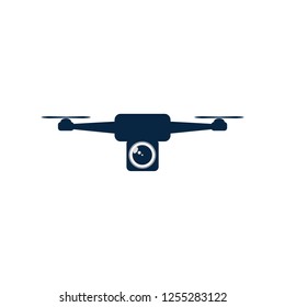 Drone with camera unit vector eps format