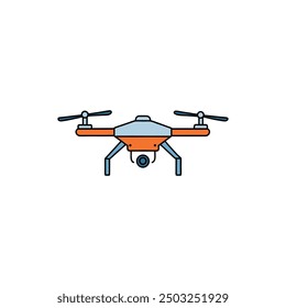 Drone camera vector art Illustration