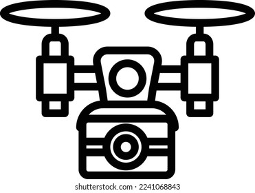 Drone Camera Vector Icon which is suitable for commercial work and easily modify or edit it
