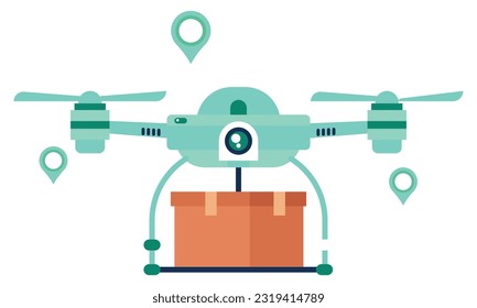 drone camera vector illustration. security camera