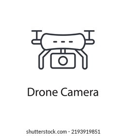 Drone Camera vector outline Icon Design illustration. Miscellaneous Symbol on White background EPS 10 File