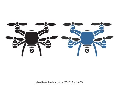 Drone Camera Video icon silhouette Illustration Design
