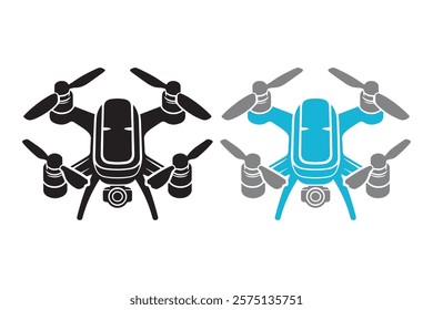 Drone Camera Video icon silhouette Illustration Design