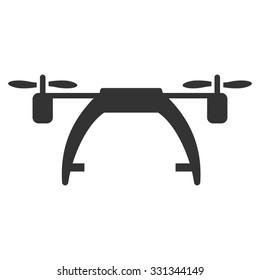 Drone Carrier vector icon. Style is flat symbol, rounded angles, white background.