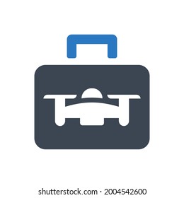 Drone case icon. Vector EPS file.