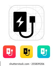 Drone charger icon. Vector illustration.