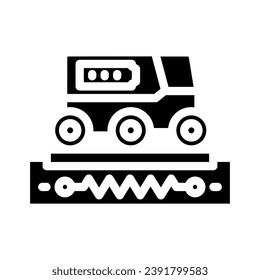 drone charging autonomous delivery glyph icon vector. drone charging autonomous delivery sign. isolated symbol illustration