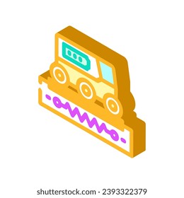 drone charging autonomous delivery isometric icon vector. drone charging autonomous delivery sign. isolated symbol illustration