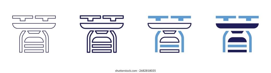 Drone chassis icon in 4 different styles. Thin Line, Line, Bold Line, Duotone. Duotone style. Editable stroke.