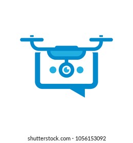 Drone Chat Logo Icon Design