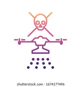 drone with chemical elements nolan icon. Simple thin line, outline vector of Drones icons for ui and ux, website or mobile application