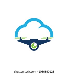 Drone Cloud Logo Icon Design