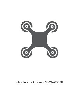 drone color, line, outline vector sign, linear style pictogram isolated on white. Symbol, logo illustration