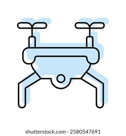 Drone color shadow thinline icon, editable vector icon, pixel perfect, illustrator ai file 