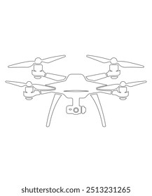 Drone coloring page for kids 