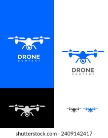 logotipo de la compañía drone Vector Template
