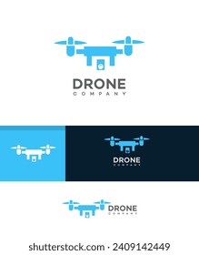 logotipo de la compañía drone Vector Template