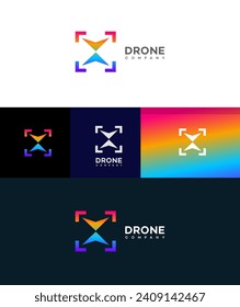 drone company logo  Vector Template
