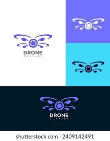 drone company logo  Vector Template
