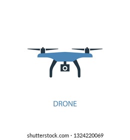 drone concept 2 colored icon. Simple blue element illustration. drone concept symbol design. Can be used for web and mobile UI/UX