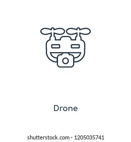Drone concept line icon. Linear Drone concept outline symbol design. This simple element illustration can be used for web and mobile UI/UX.