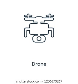 Drone concept line icon. Linear Drone concept outline symbol design. This simple element illustration can be used for web and mobile UI/UX.