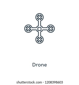 Drone concept line icon. Linear Drone concept outline symbol design. This simple element illustration can be used for web and mobile UI/UX.