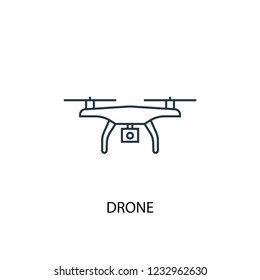 drone concept line icon. Simple element illustration. drone concept outline symbol design. Can be used for web and mobile UI/UX