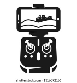 Drone control icon. Simple illustration of drone control vector icon for web design isolated on white background