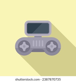 Vector plano del icono joystick de control de drones. Control remoto móvil inteligente. Comunicación de aeronaves