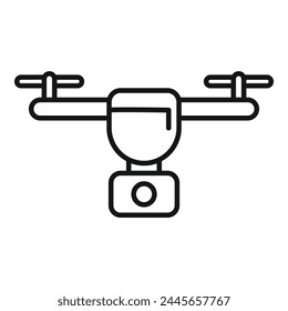 Drone control operator icon outline vector. Air control military. Video scene