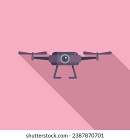 Drone control vehicle icon flat vector. Ai robot camera. Spy land