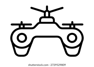 Drone Controller Icon Line Art Silhouette Vector Illustration for Tech and Aviation Design