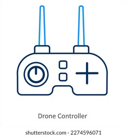 drone controller and technology icon concept