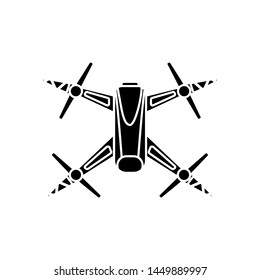 Drone copter icon in flat style. Drone Icon Vector Illustration