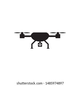 Drone copter icon in flat style. Vector